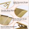Lorvain Metal Wall-mounted Nail Polish Storage Racks 5 Tiers Gold Triangular Display Rack Cosmetic Display Cases Lipstick Perfume Wall Shelf Essential Oil Organizers for Home Spa Nail Salon Shop view 4