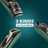 Nail Clippers Set-3 Pack,Fingernail Clippers& Toenail Clipper for Men,Wowen,Nail Clippers with Catcher,Nail Cutter for Thick Toe Nails,Stainless Steel Ultra Sharp Sturdy view 2