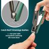 Nail Clippers Set-3 Pack,Fingernail Clippers& Toenail Clipper for Men,Wowen,Nail Clippers with Catcher,Nail Cutter for Thick Toe Nails,Stainless Steel Ultra Sharp Sturdy view 4
