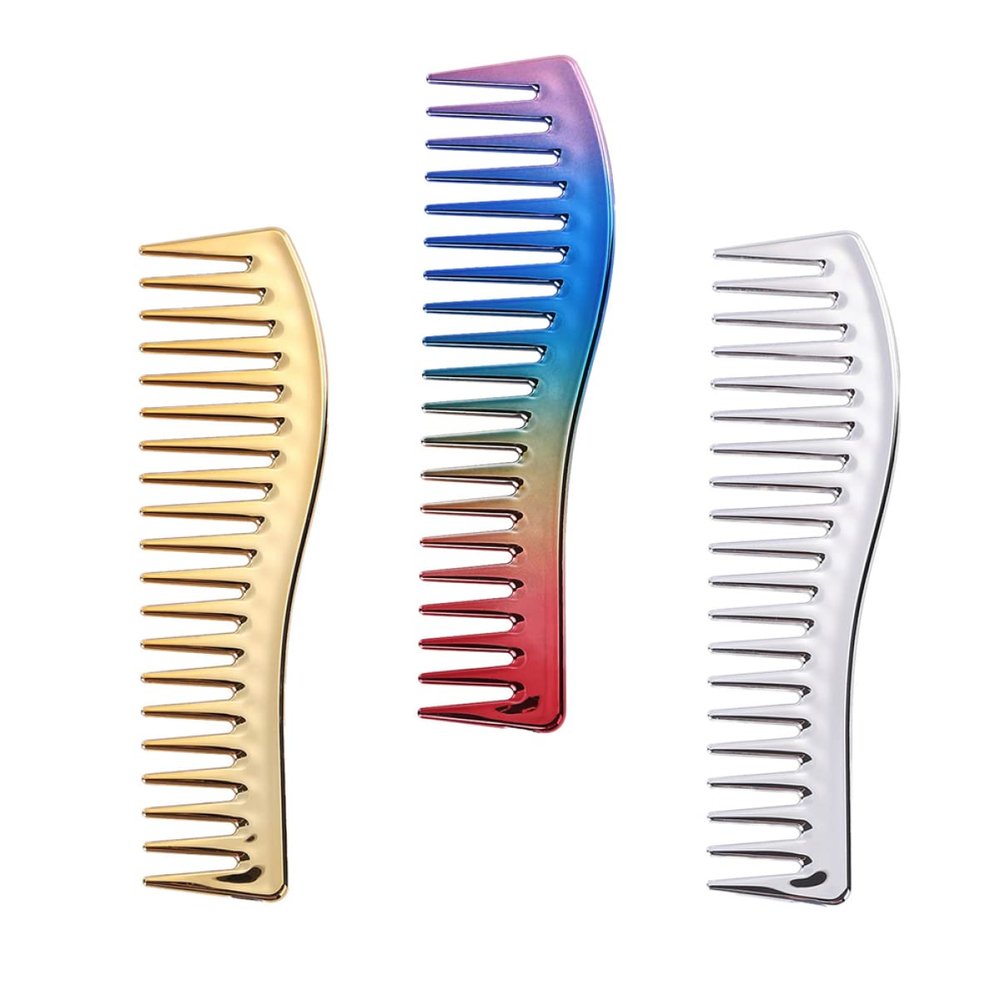 LALAFINA 3pcs Wide Tooth Hair Cutting Combs for Men Professional Detangling and Styling Tool for Curly Wet and Thick Hair Includes and Options