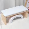 Arm Rest for Nail Techs, Professional Microfiber Leather Nail Arm Rest Cushion with Soft High-Density Sponge Solid Wood Table Non-Slip Manicure Hand Rest Stand for Nail Supplies (White) view 1
