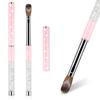 Christmas 100% Kolinsky Acrylic Nail Brush for Nails Size 12 Oval Crimped Shaped Nail Brushes for Acrylic Application Metal Handle Professional Nail Art Brush Manicure for Women for DIY Home Salon view 1