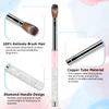 Christmas 100% Kolinsky Acrylic Nail Brush for Nails Size 12 Oval Crimped Shaped Nail Brushes for Acrylic Application Metal Handle Professional Nail Art Brush Manicure for Women for DIY Home Salon view 2
