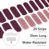 NAILOG Semi Cured Gel Nail Strips (20 Extra Long Stickers/Wraps) | Buy 2 Get 1 UV Lamp| Glossy & Long Lasting Soft Gel Finishing, Long Night view 4