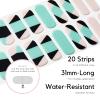 NAILOG Semi Cured Gel Nail Strips (20 Extra Long Stickers/Wraps) | Buy 2 Get 1 UV Lamp| Glossy & Long Lasting Soft Gel Finishing, Three view 4