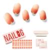 NAILOG Semi Cured Gel Nail Strips 20 Pcs French Tip Stickers | Buy 2 Get 1 UV Lamp | Extra Long Wraps With Glossy Finishing | Impasto view 1