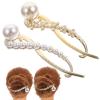 minkissy 2pcs Pearl Hair Clips Barrettes for Women Hair Pins Bridal Pin Decorative Clips view 4