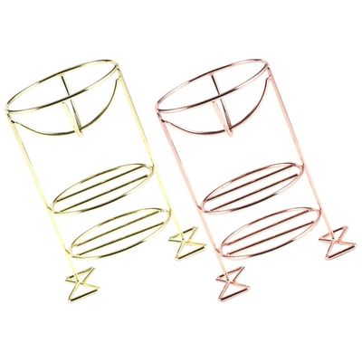 Beavorty 2pcs Metal Makeup Sponge Holder Beauty Sponge Storage Rack for Quick Drying and Convenience Rose for Makeup Application and Organization