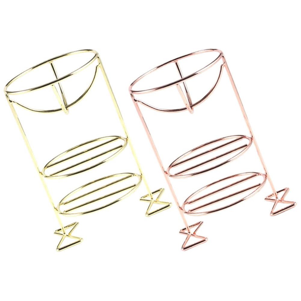 Beavorty 2pcs Metal Makeup Sponge Holder Beauty Sponge Storage Rack for Quick Drying and Convenience Rose for Makeup Application and Organization