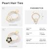 Ailison Camellia Pearl Hair Ties, 2 Pcs High Elastic Hair Rope, Women's Braided Hair Ties, High Ponytail Holders view 3