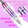 Nail Drill, 35000 RPM Professional Nail Drill Machine, Rechargeable Electric Nail File Machine for Acrylic Nails Gel Polishing Removing, Portable Cordless Efile with Bits Kit for Manicure Salon Home view 2