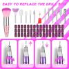 Nail Drill, 35000 RPM Professional Nail Drill Machine, Rechargeable Electric Nail File Machine for Acrylic Nails Gel Polishing Removing, Portable Cordless Efile with Bits Kit for Manicure Salon Home view 4