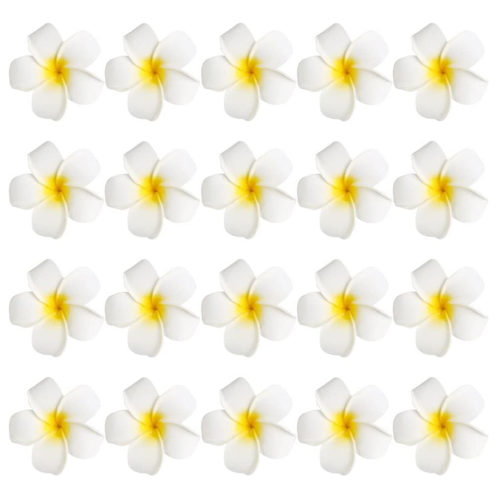 GANAZONO 20pcs Plumeria Flower Hair Clips Decorative Hair Accessories for Women Girls Non- Barrettes for Elegant Styles Travel-friendly