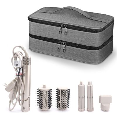SITHON Travel Case for Shark FlexStyle/SpeedStyle Styler/HyperAir Dryer, Double-Layer Water Resistant Portable Storage Carrying Organizer Bag Compatible with Dyson Supersonic (Bag Only), Grey