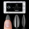 Modelones Medium Almond Nail Tips, 510Pcs Fake Nails Gel Tips Pre-shaped Full Matte Cover False Acrylic Extensions No Filed Stronger Press on Manicure 15 Sizes view 1