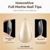 Modelones Medium Almond Nail Tips, 510Pcs Fake Nails Gel Tips Pre-shaped Full Matte Cover False Acrylic Extensions No Filed Stronger Press on Manicure 15 Sizes view 2