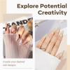 Modelones Medium Almond Nail Tips, 510Pcs Fake Nails Gel Tips Pre-shaped Full Matte Cover False Acrylic Extensions No Filed Stronger Press on Manicure 15 Sizes view 4