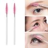 100 Pcs Disposable Mascara Wands, Crystal Eyebrow Spoolies Brush for Eyelash Extensions, Makeup Applicators Kits Eyelash Brush with Container (Pink) view 2