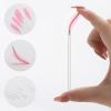 100 Pcs Disposable Mascara Wands, Crystal Eyebrow Spoolies Brush for Eyelash Extensions, Makeup Applicators Kits Eyelash Brush with Container (Pink) view 3