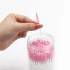 100 Pcs Disposable Mascara Wands, Crystal Eyebrow Spoolies Brush for Eyelash Extensions, Makeup Applicators Kits Eyelash Brush with Container (Pink) view 4