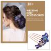 Crystal Diamond Hair Comb for Wedding, Bridal Headpiece with Side Combs for Women view 2
