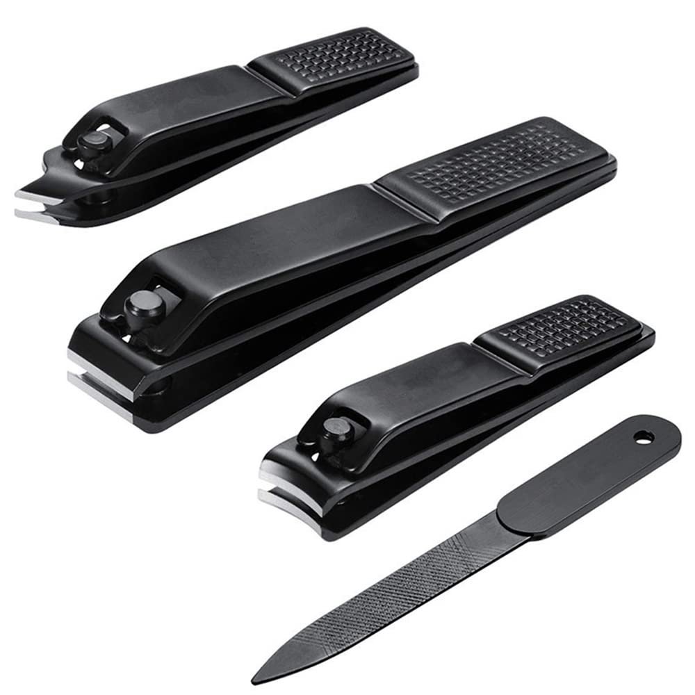 Nail Clippers Set,Stainless Steel Nail Care Kit with Nail File for Thick Nails Or Ingrown Nails,Cuticle Trimmer for Men & Women