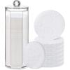 Sieral 120pcs Compressed Facial Sponges Disposable Natural Face Sponges Round Soft Pads with Container for Washing Face Cleansing Exfoliating Esthetician Makeup Removal Travel(White) view 1