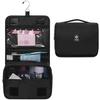 Narwey Hanging Toiletry Bag for Women Travel Makeup Bag Organizer Toiletries Bag for Travel Size Cosmetics Essentials Accessories (Pure Black) view 2