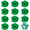 Yilloog 12 Pack Rose Hair Clip Flower 2.8'' Hairpin Floral Brooch Floral Hairclips Mexican Flowers Hairpin Party Supplies for Women Rose Hair Accessories Wedding Pack(Green) view 1