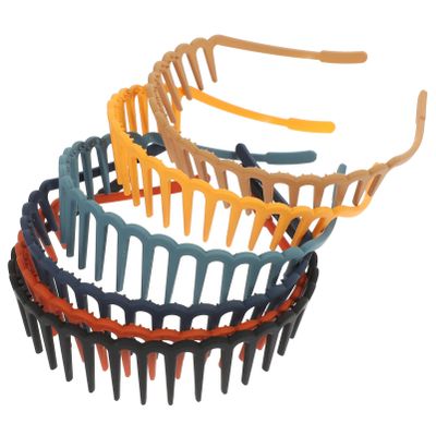 minkissy 6pcs Non- Plastic Headbands Teeth for Girls Soft Matte Finish Light for Daily Wear Parties and Cosplay