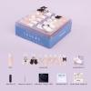 MqpQ Long Press On Nails Square French Nude Pink Fake Nails Luxury Bow and 3D Flower Rhinestones False Nails 24pc Glossy Full Cover Nails For Women And Girls view 4