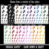 Cute Baby Footprints Silhouette Temporary Tattoo Water Resistant Fake Body Art Set Collection - White (One Sheet) view 2