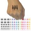 Tall Fir Trees Temporary Tattoo Water Resistant Fake Body Art Set Collection - Red (One Sheet) view 1