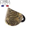 Camila Paris CP2967 French Hair Ponytail Holders Ties, Oval, Handmade, Green, Strong Hold Grip Elastic Band Hair Clips for Women, No Slip Soft Flexible Styling Girls Hair Accessories, Made in France view 3