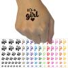 It's a Girl Baby Shower Party Temporary Tattoo Water Resistant Fake Body Art Set Collection - Red (One Sheet) view 1