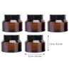 Zerodeko 5pcs Dark Brown Light Glass Bottles for Travel Leakproof Containers for Eye Cream and Face Cream for Skincare The Go view 2