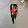 6Pcs 3D Christmas Acrylic Flowers Charms | Handmade | 3D Nail Charm | Floral Art | Holiday Nail Art (big size-6Pcs) view 1