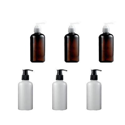 Zerodeko 6pcs Refillable Emulsion Pump Bottle Compact Round Shoulder Bottles for Shampoo Lotion and Portable and Reusable for Home Hotel and Travel Use