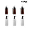 Zerodeko 6pcs Refillable Emulsion Pump Bottle Compact Round Shoulder Bottles for Shampoo Lotion and Portable and Reusable for Home Hotel and Travel Use view 3