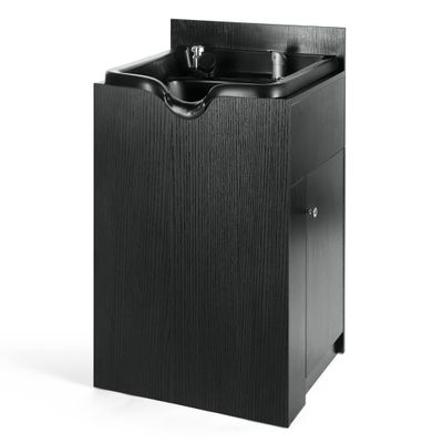 Eastmagic Shampoo Bowl with Cabinet Hair Wash Station with Sprayer Shampoo Backwash Sink Station