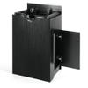 Eastmagic Shampoo Bowl with Cabinet Hair Wash Station with Sprayer Shampoo Backwash Sink Station view 2