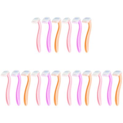 FOMIYES 18pcs Women Hair Removal Shaver for Arm Leg Intimate Areas Ergonomic Design Protective Cover and Easy to Use Random Colors