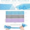 UJFQBH 3 Pieces African exfoliating net African Net Long Net Bath Sponge Exfoliating Shower Body Scrubber Back Scrubber Skin Smoother,Great for Daily Use (Purple Gray Blue) view 3