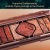 FLORASIS Floral Engraving Phoenix Makeup Palette Makeup Long Lasting Blendable Natural Eyeshadow Palette for Women (02 Retro Brown) view 3