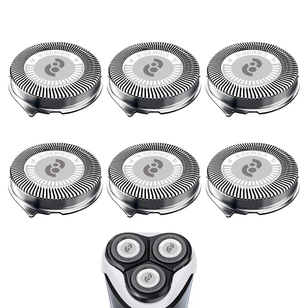 HQ8 Replacement Heads for Philips Norelco Aquatec Shavers, 6-pc Pack