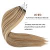 14 Inch Microbead Hair Extensions Human Hair #8/613 Brown with Blonde Micro Loop Human Hair Extensions 1g/Strand 50g Micro Link Extensions Hair view 2