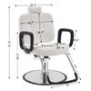 BarberPub Reclining Hydraulic Barber Chair Salon Beauty Spa Shampoo Equipment 2059 (White) view 2