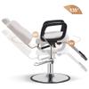 BarberPub Reclining Hydraulic Barber Chair Salon Beauty Spa Shampoo Equipment 2059 (White) view 3