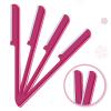 10 Pieces Eyebrow Razor for Women Facial Shaver Razor Brow Shaper Eyebrow Trimmer Dermaplaner Shaping Tool with Cover (Rose Red) view 4