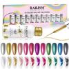 RARJSM Metallic Nail Art Gel Liner Black Silver Rose Gold Blue Green Red view 1